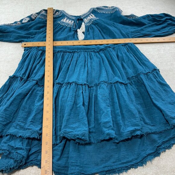Free People Women's SZ Small Dreamweaver Embroidered Tunic Mini Dress - Picture 9 of 11